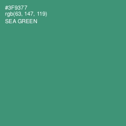 #3F9377 - Sea Green Color Image
